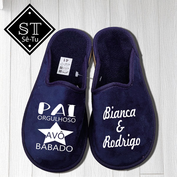 Pantuflas de papá orgulloso y abuelo cariñoso